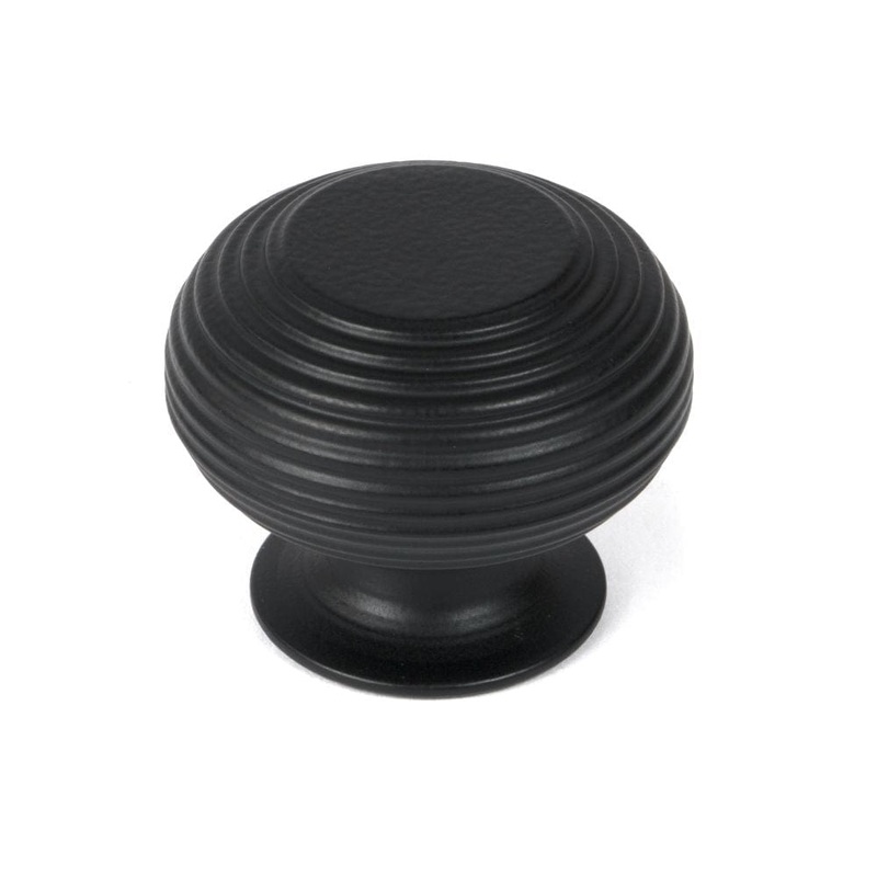 From The Anvil – Matt Black Beehive Cabinet Knob 40mm
