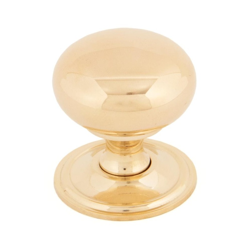 From The Anvil – Polished Brass Mushroom Cabinet Knob 38mm