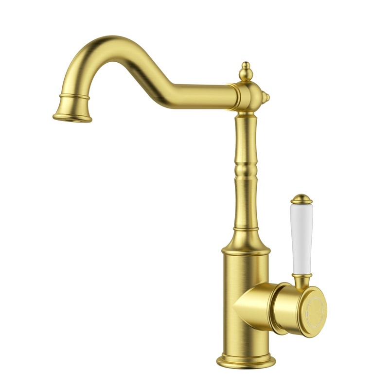 Birmingham Classical Kitchen Sink Mixer – Brushed Gold
