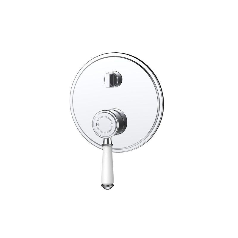 Birmingham Classical Shower & Bath Mixer Diverter  -Chrome