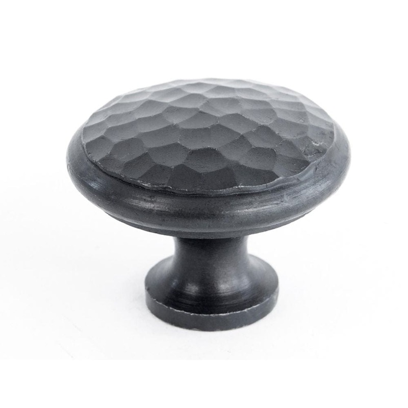 From The Anvil – Beeswax Hammered Cabinet Knob – Large