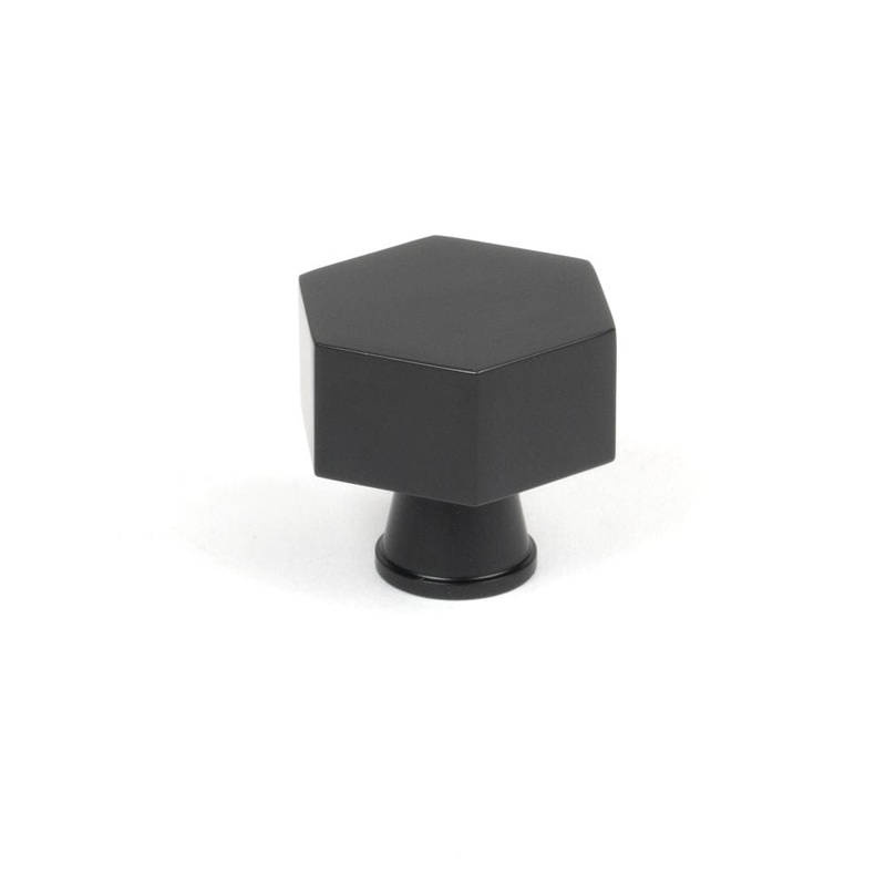 From The Anvil – Matt Black Kahlo Cabinet Knob – 38mm