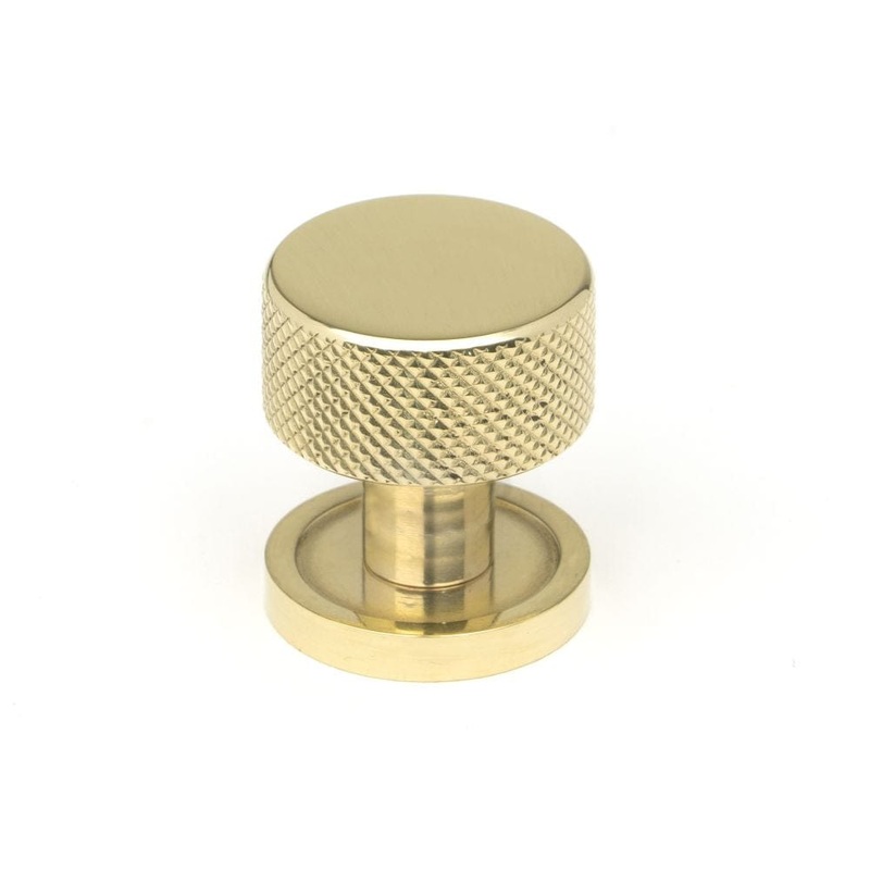 From The Anvil – Polished Brass Brompton Cabinet Knob – 25mm (Plain)