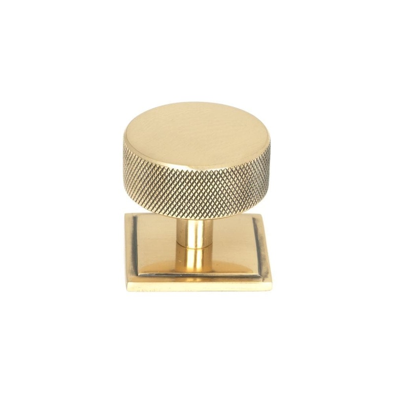 From The Anvil – Polished Bronze Brompton Cabinet Knob – 38mm (Square)