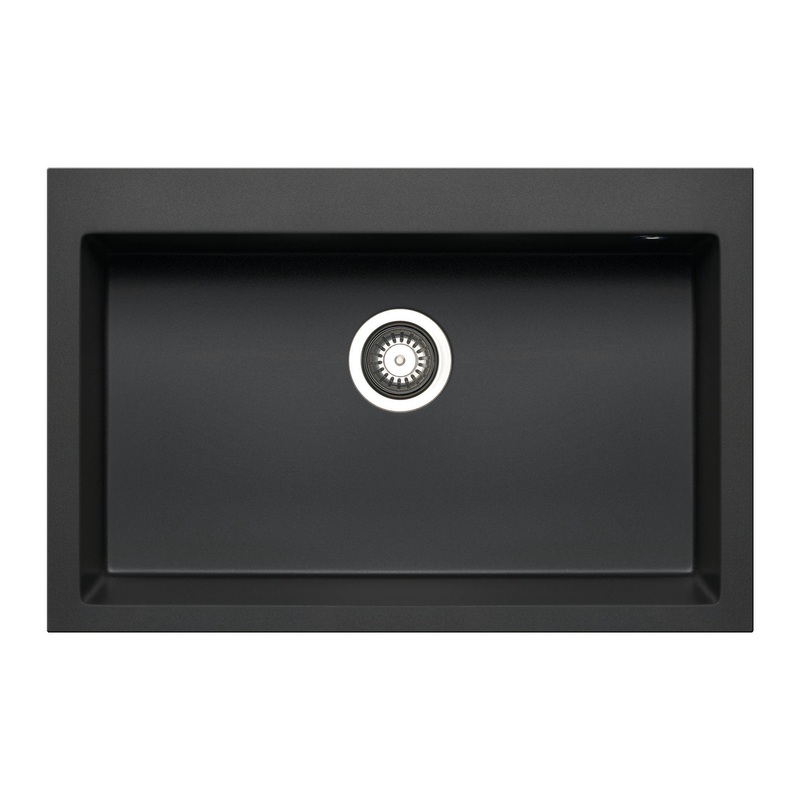 Pyragranite Kitchen Sink Single Bowl 690mm – Matt Black