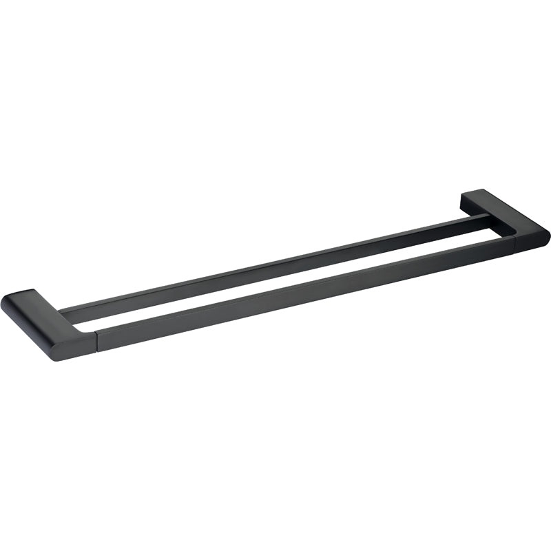Coral Double Towel Rail 600mm – Matt Black