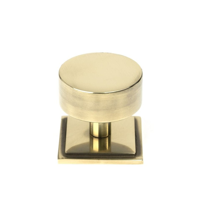 From The Anvil – Aged Brass Kelso Cabinet Knob – 38mm (Square)