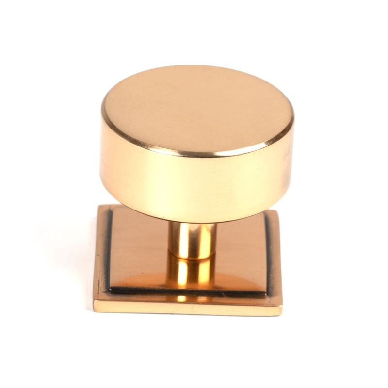 From The Anvil – Polished Bronze Kelso Cabinet Knob – 38mm (Square)