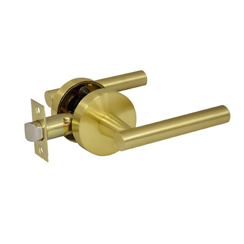 Pacifica Series Passage Lever Set – Brushed Gold