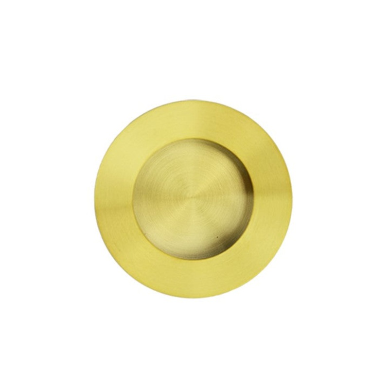 65mm Round Sliding Flush Pull – Brushed Gold