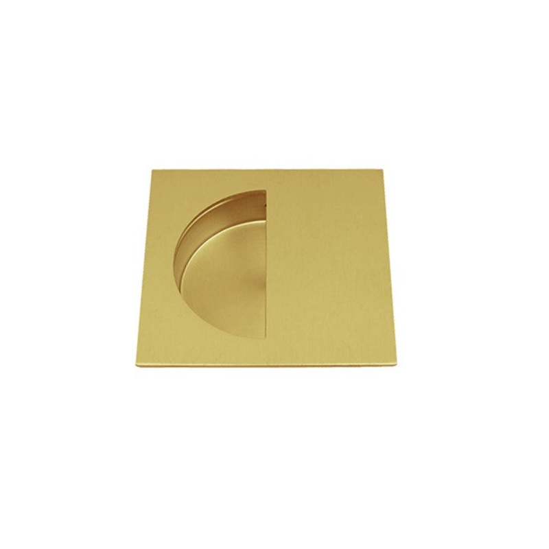 Brushed Gold Finish Sliding Flush Pull – 70mm x 70mm