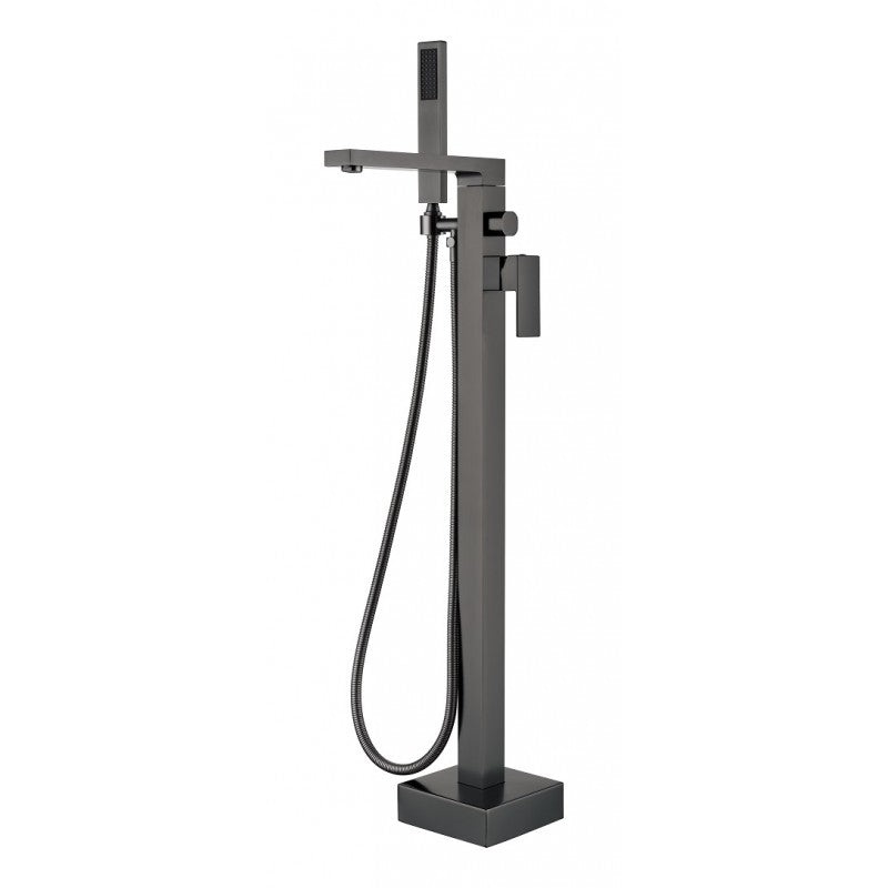 Coomera Free Standing Floor Mixer Bath Spout & Hand Held Shower Combo – Gunmetal