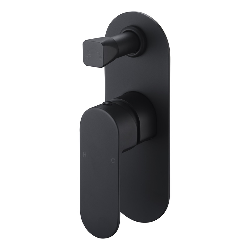 Coral Shower & Bath Mixer Diverter – Matt Black