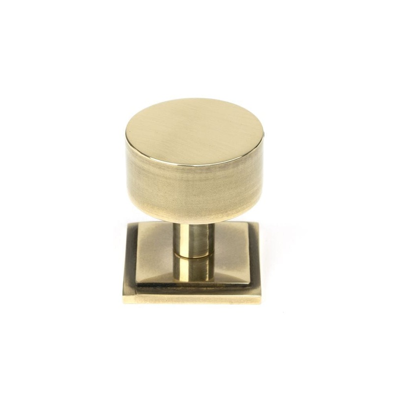 From The Anvil – Aged Brass Kelso Cabinet Knob – 32mm (Square)