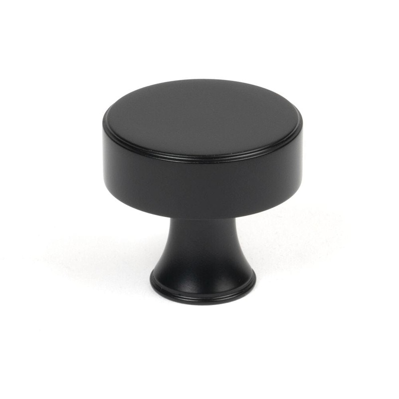 From The Anvil – Matt Black Scully Cabinet Knob – 38mm