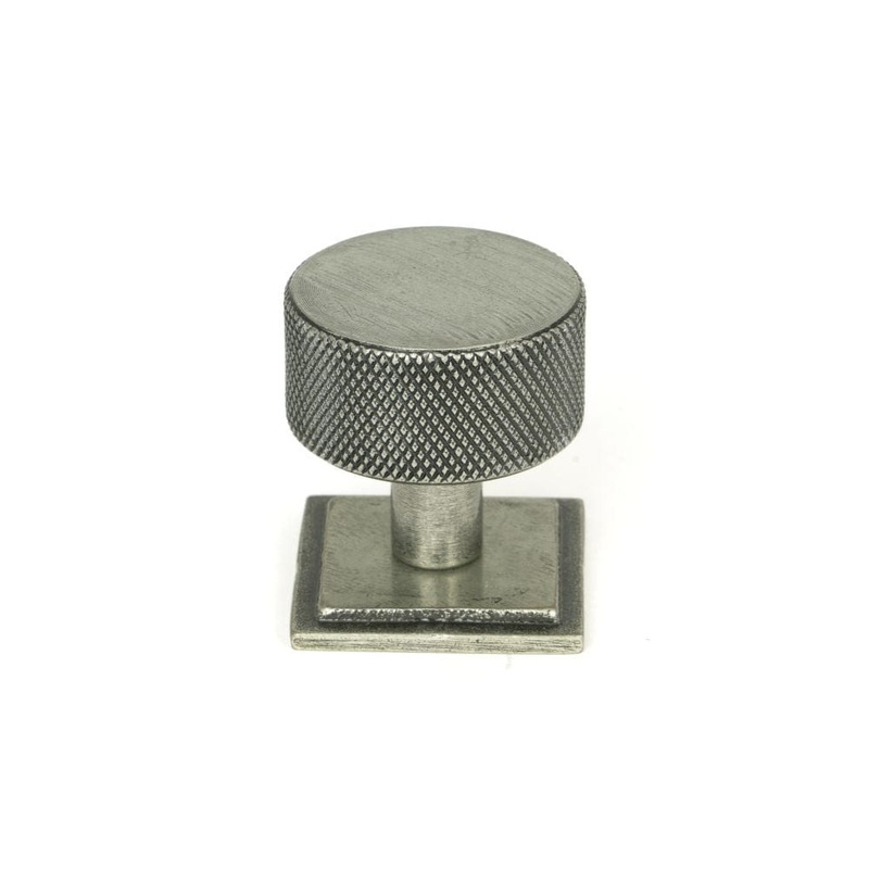 From The Anvil – Pewter Brompton Cabinet Knob – 32mm (Square)