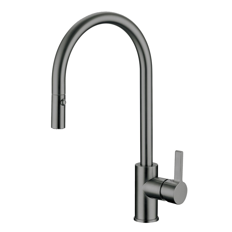 Ocean Deluxe Pull Out Kitchen Sink Mixer – Gunmetal Grey
