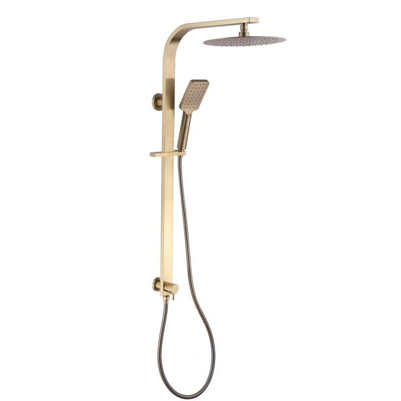 Pacifica Bella Deluxe Round Multifunction Combo Shower rail – Brushed Gold