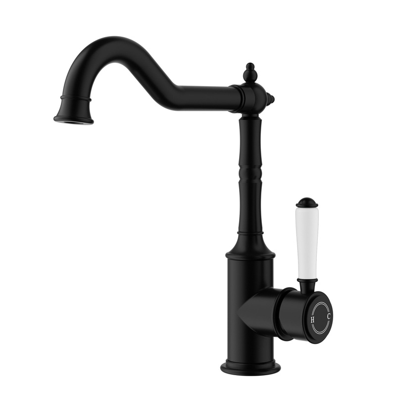 Birmingham Classical Kitchen Sink Mixer – Matt Black