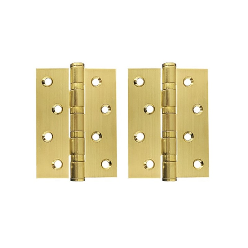 Brushed Gold Finish Door Hinges (pair) – 100 x 75 x  3mm