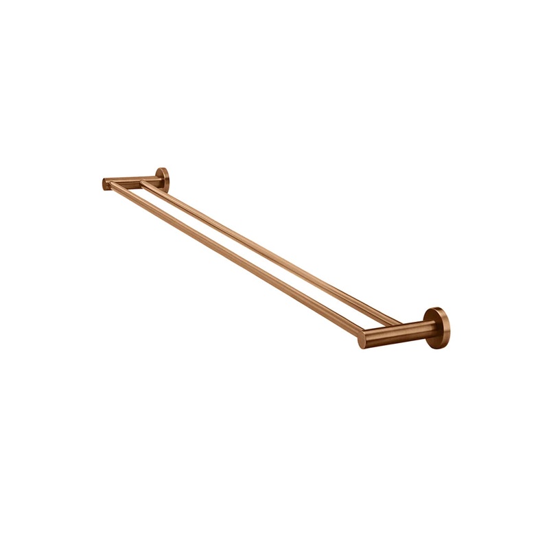 Cobre Double Towel Rail 600mm – Brushed Copper
