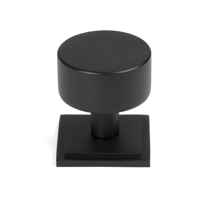 From The Anvil – Matt Black Kelso Cabinet Knob – 32mm (Square)