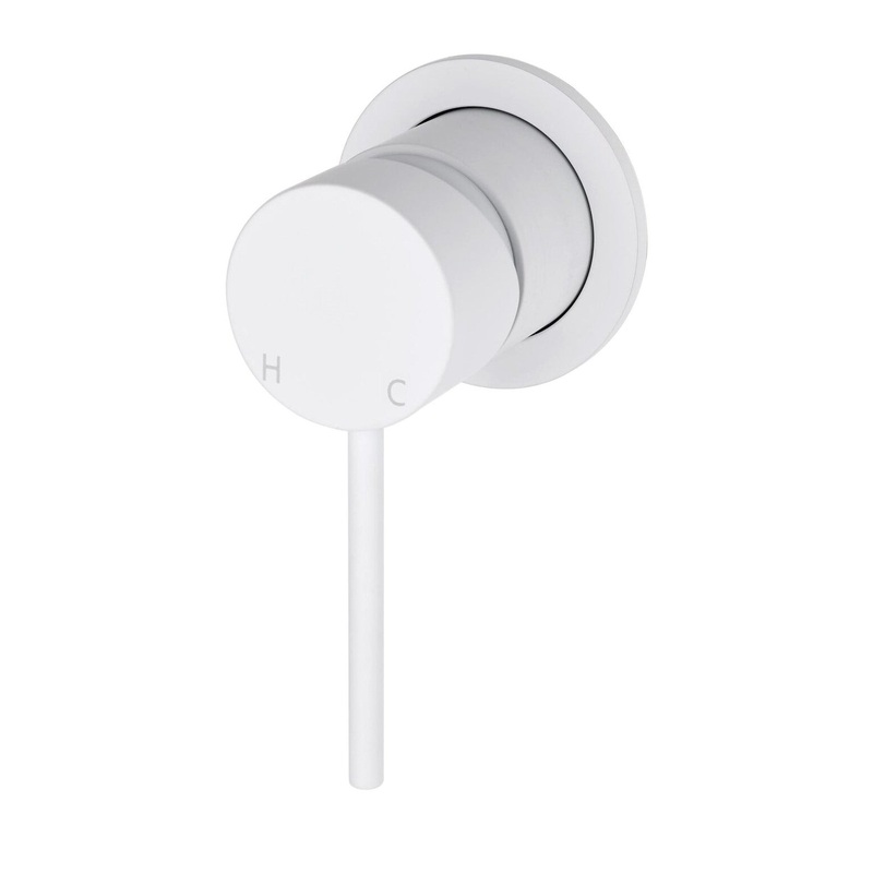 Penelle Mini Back Plate Wall Mixer  – Matt White