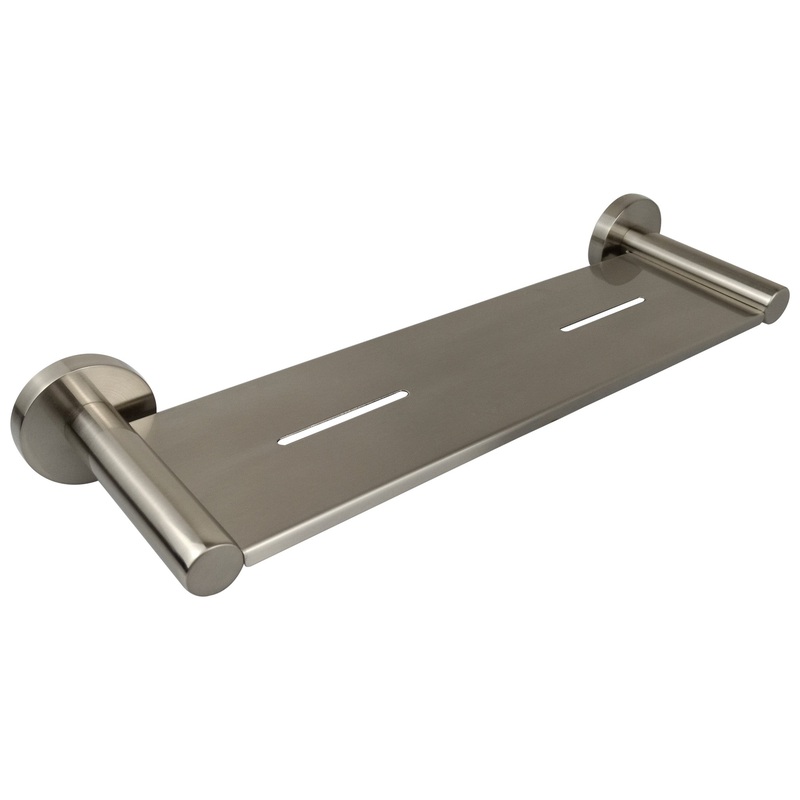 Round Metal Shelf – Brushed Nickel