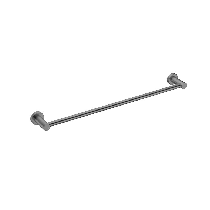 Round Single Towel  Rail 600mm  – Gunmetal Grey