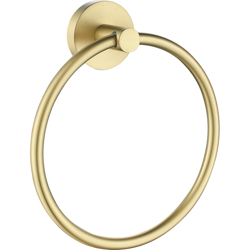 Round Towel Ring – Brushed Gold