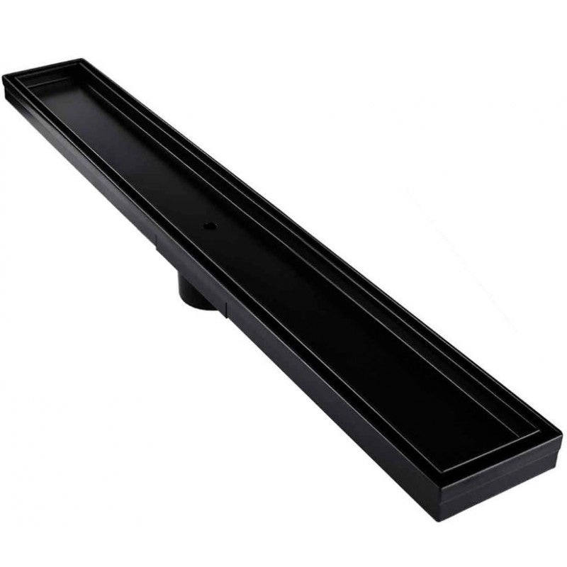 Tile Insert Floor Waste Matt Black – 600mm
