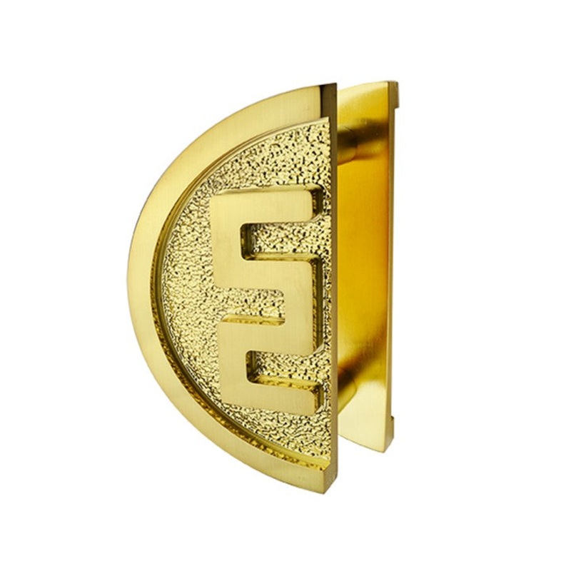 Brass Finish Half Circle Door Plate (Pair) – Dorian Series