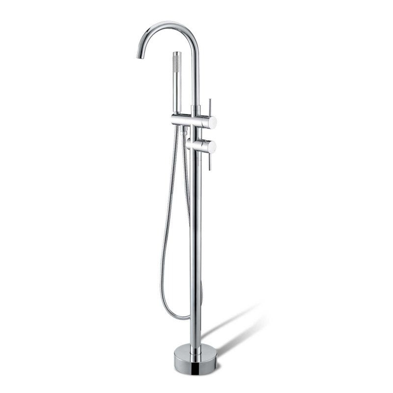 Coral Free Standing Floor Mixer Bath Spout & Hand Held Shower Combo – Chrome