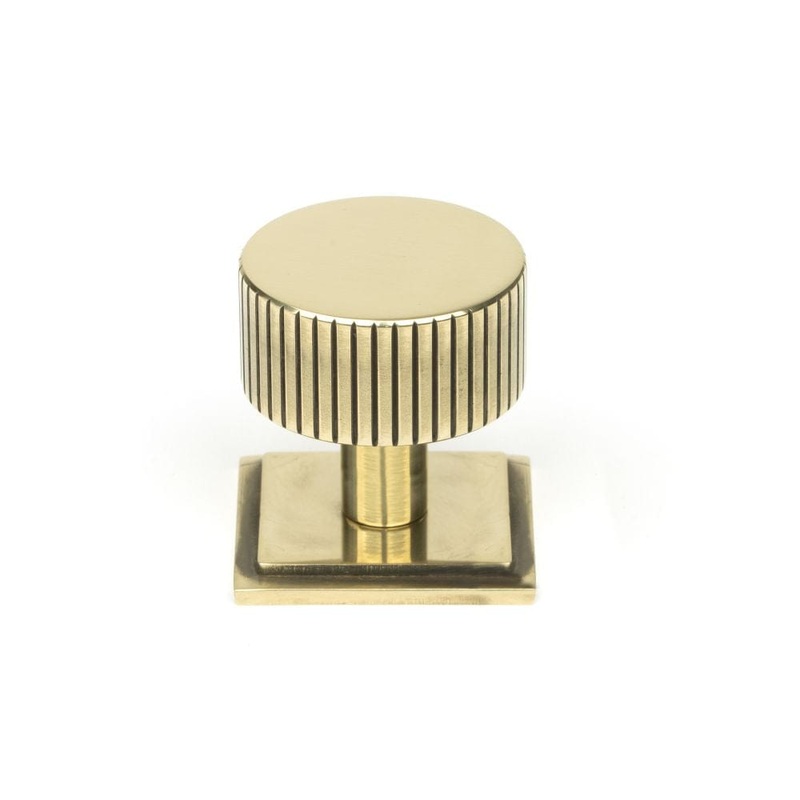 From The Anvil – Aged Brass Judd Cabinet Knob – 32mm (Square)
