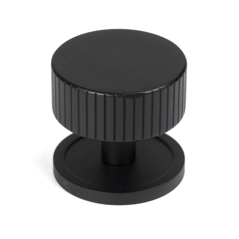 From The Anvil – Matt Black Judd Cabinet Knob – 38mm (Plain)
