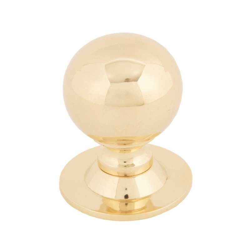 From The Anvil – Polished Brass Ball Cabinet Knob 31mm