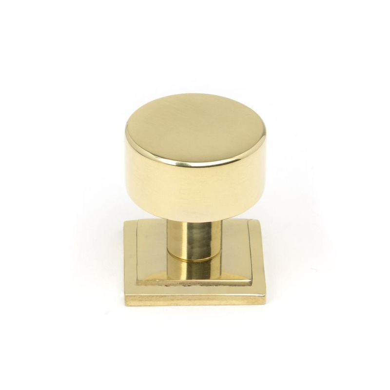 From The Anvil – Polished Brass Kelso Cabinet Knob – 25mm (Square)