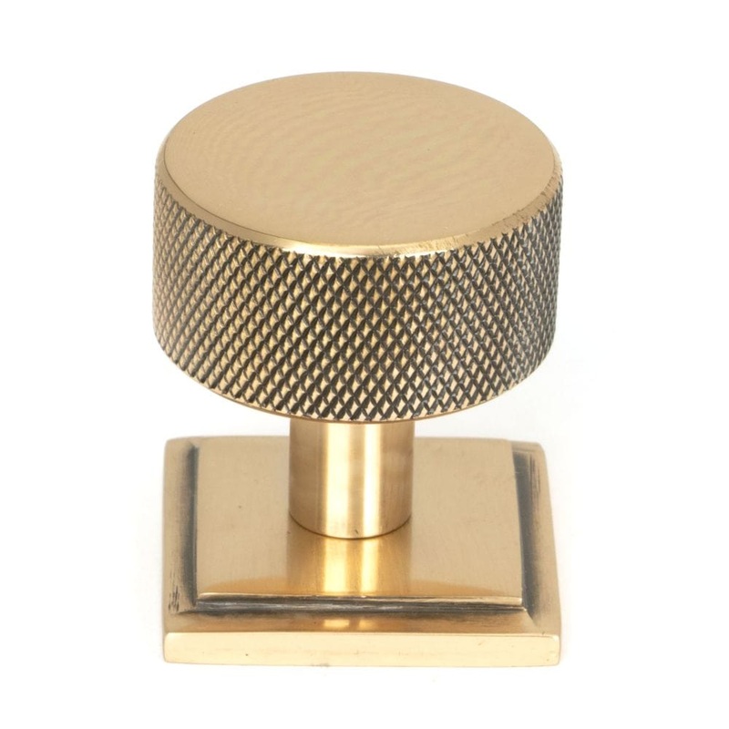 From The Anvil – Polished Bronze Brompton Cabinet Knob – 32mm (Square)