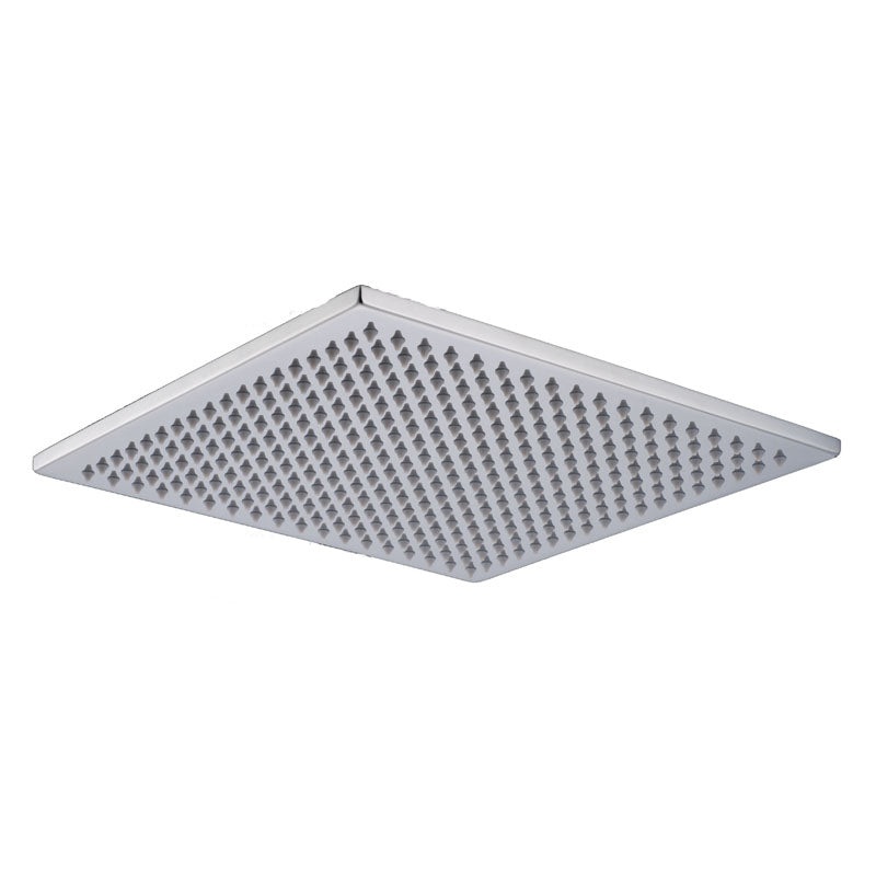 Square Solid Brass Shower Head 400mm – Chrome