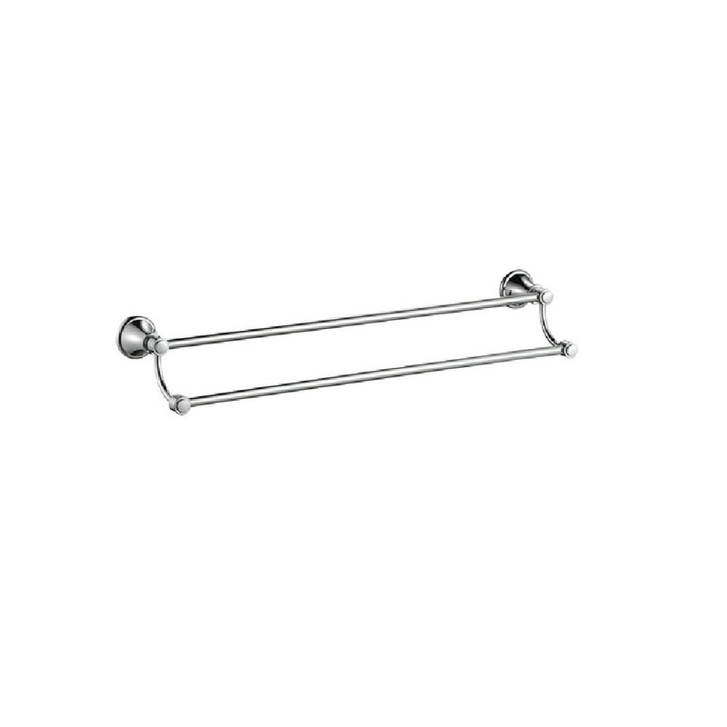 Birmingham Double Towel Rail 600mm – Chrome