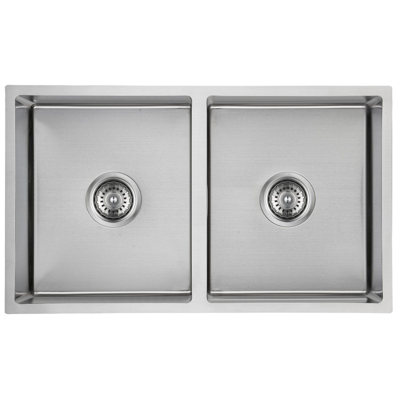 Coral Above or Undermount Double Bowls 400mm x 340mm – Stainless Steel