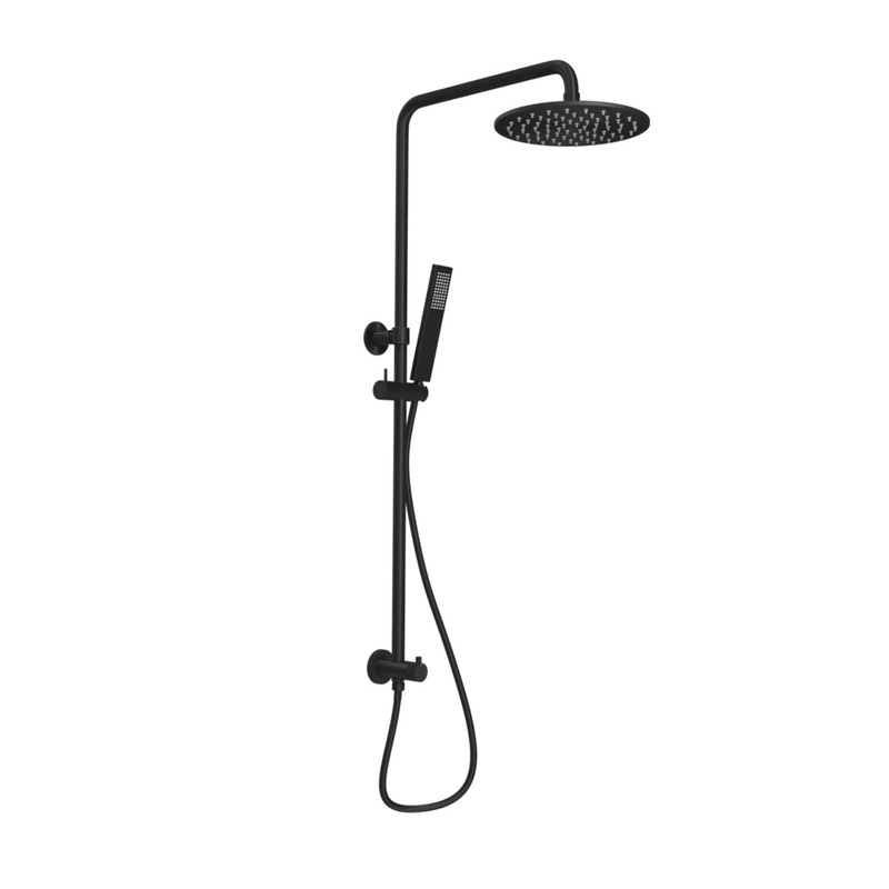 Coral Slimline Combo Shower Set – Matt Black
