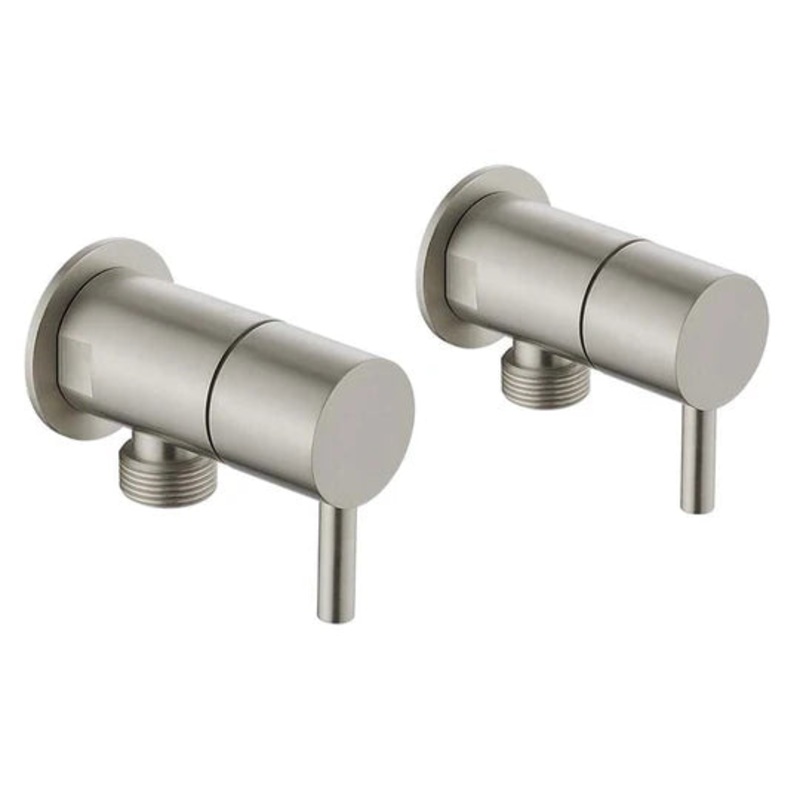 Coral Washing Machine Taps -Brushed Nickel