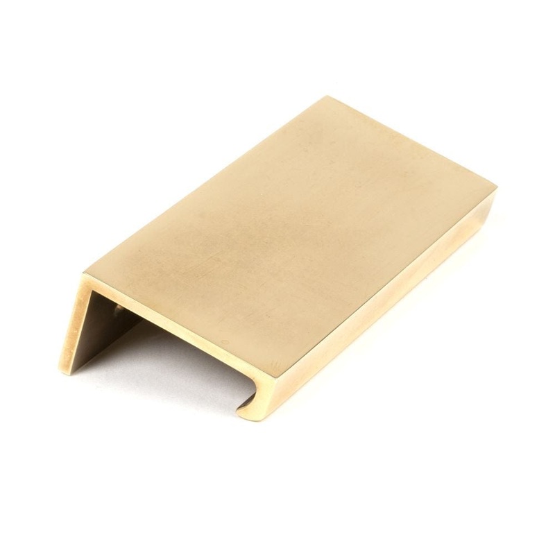From The Anvil – Aged Brass 100mm Plain Edge Pull