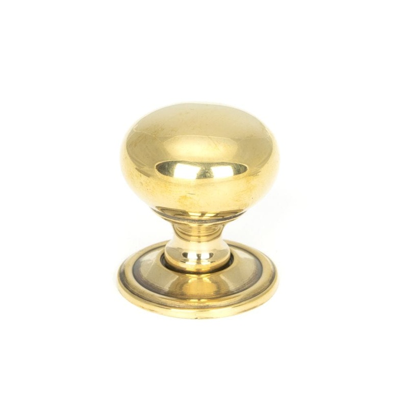 From The Anvil – Aged Brass Mushroom Cabinet Knob 32mm