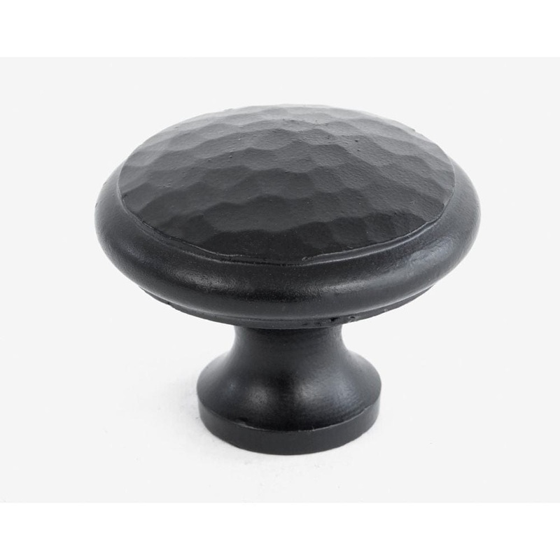 From The Anvil – Black Hammered Cabinet Knob – Large
