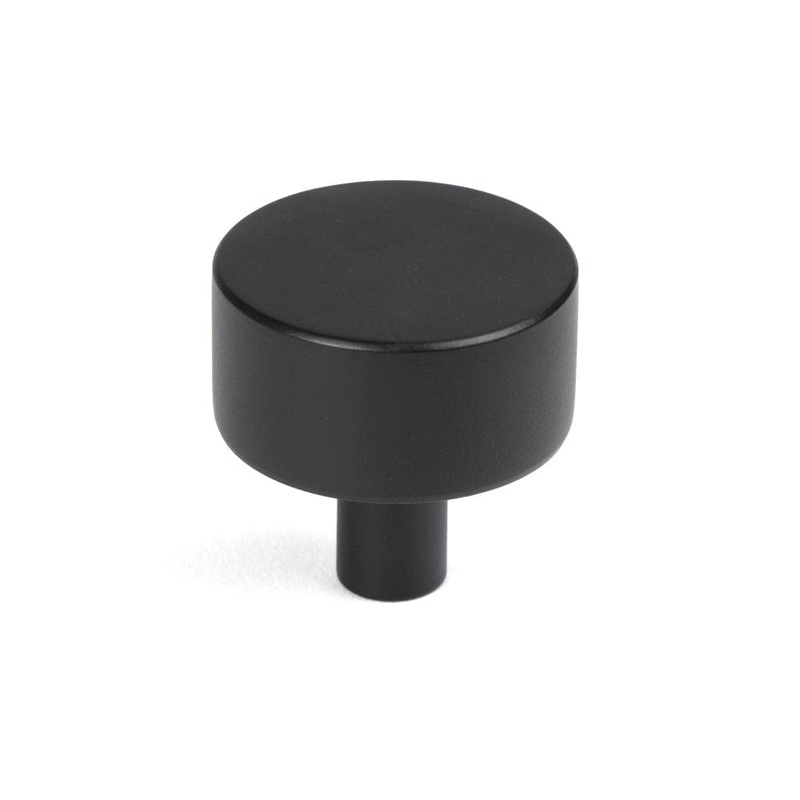 From The Anvil – Matt Black Kelso Cabinet Knob – 32mm (No rose)