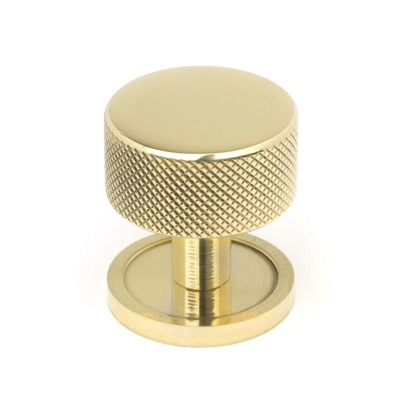 From The Anvil – Polished Brass Brompton Cabinet Knob – 32mm (Plain)