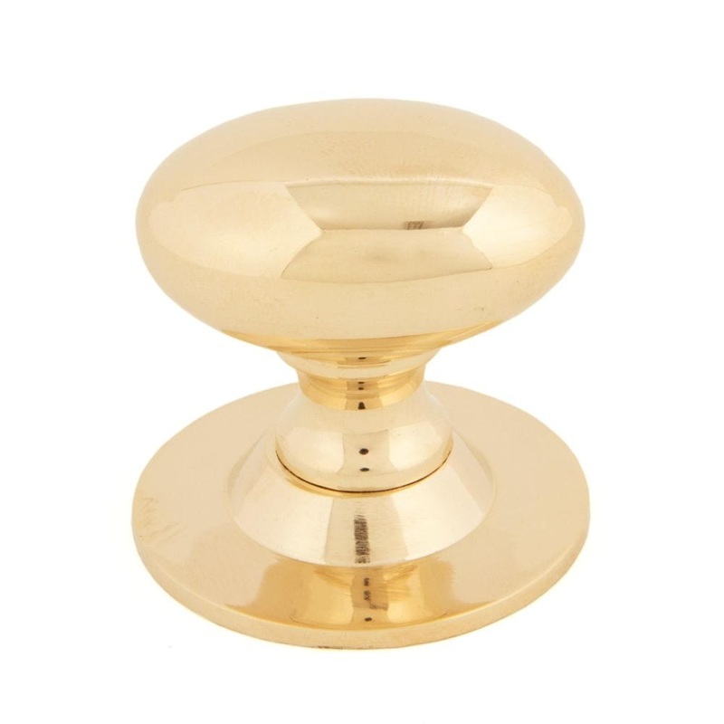 From The Anvil – Polished Brass Oval Cabinet Knob 40mm