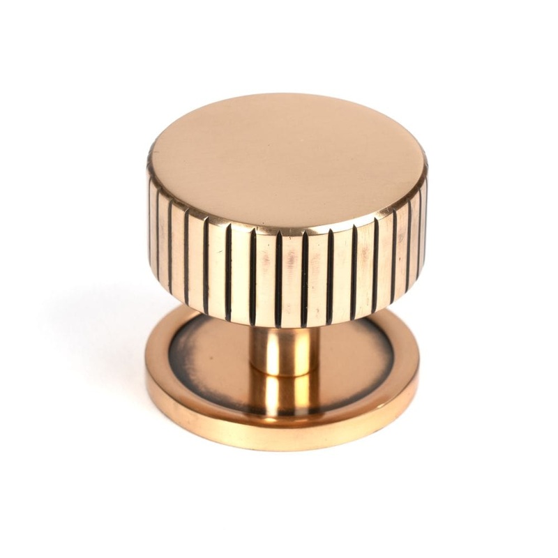 From The Anvil – Polished Bronze Judd Cabinet Knob – 38mm (Plain)